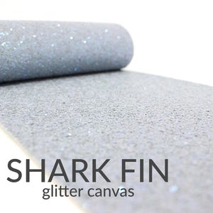 5 hojas de tela gruesa con brillantina SHARK FIN / Material para manualidades con brillantina gris / 5 hojas A4 de lienzo grueso con brillantina