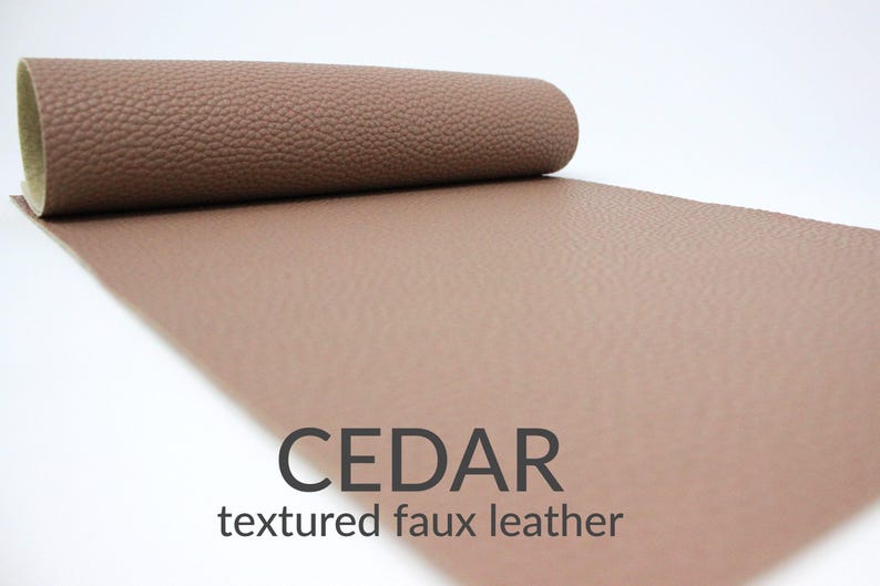 10 Sheets x TEXTURED Faux Leather Fabric | Craft Material | 10 A4 Sheets of Textured Faux Leather Cedar