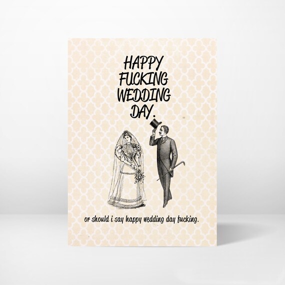 Wedding Card Greeting Card Funny Whimsical Printable 5x7 | Etsy
