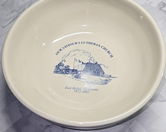 Our Savior's Lutheran Church Pottery Bowl East Bethel MN 10.75" By Dart Pottery