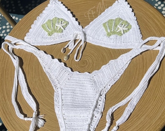 Pearl Shell Bikini Set | Handmade Crochet Mermaid Swimwear