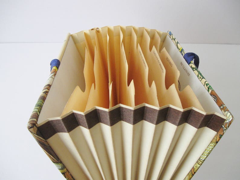 Expandable Recipe File Holder Accordion Recipe File Vintage Etsy
