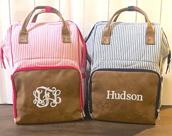 seersucker diaper bag