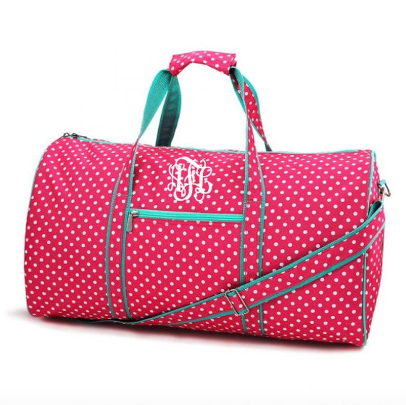 polka dot duffle bag