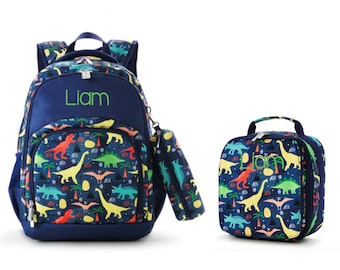 Personalized Dinosaur Backpack and Lunch Box