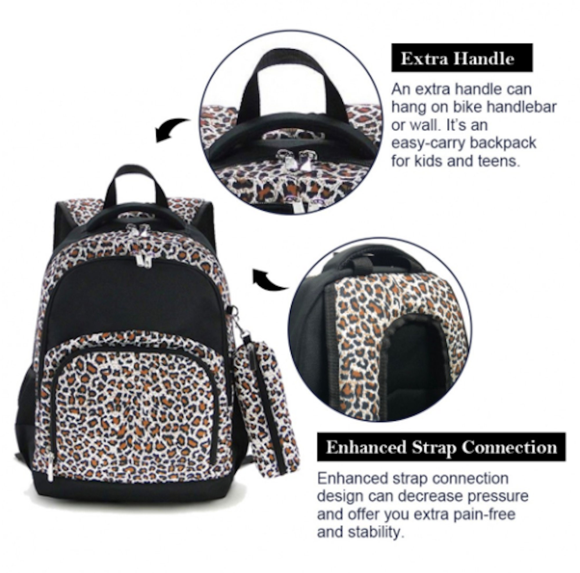 Leopard Backpack and Lunch Box Set - Etsy display picture 1