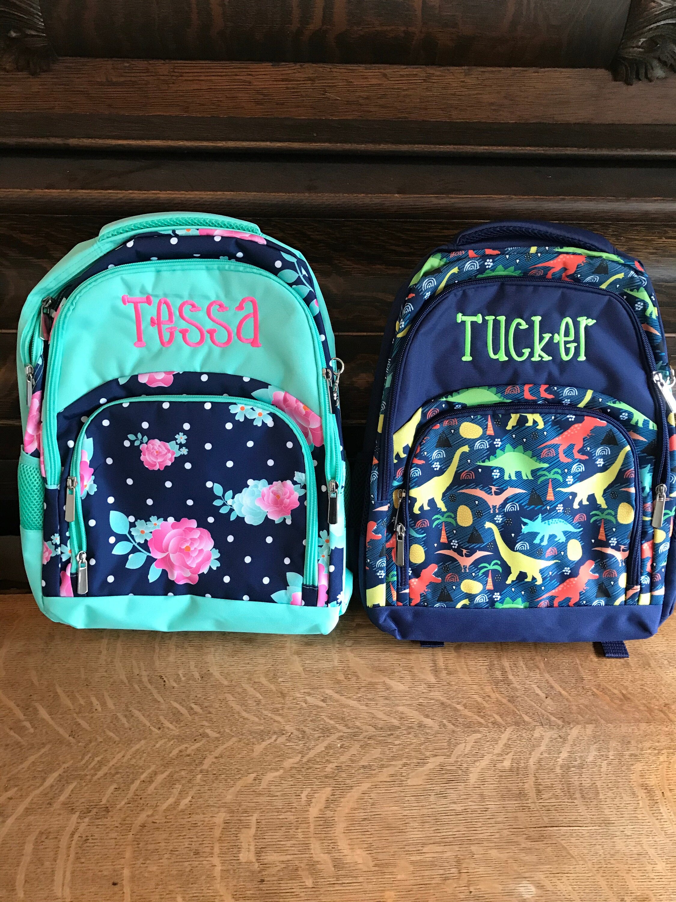 Personalized Floral Backpack and Lunch Box Floral Backpack Etsy