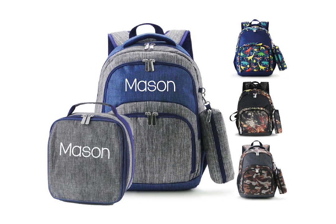 Personalized Backpack and Lunch Box Set for Kids | Custom Name School ...
