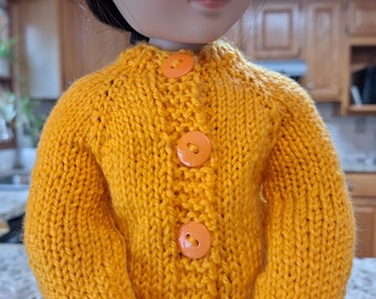 Doll sweaters for 16 inch dolls. Created from Karina's Cozy Sweater Pattern found at PixieFaire.com.