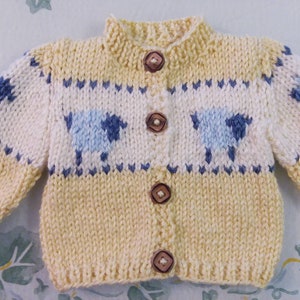 Doll sweater with lambs