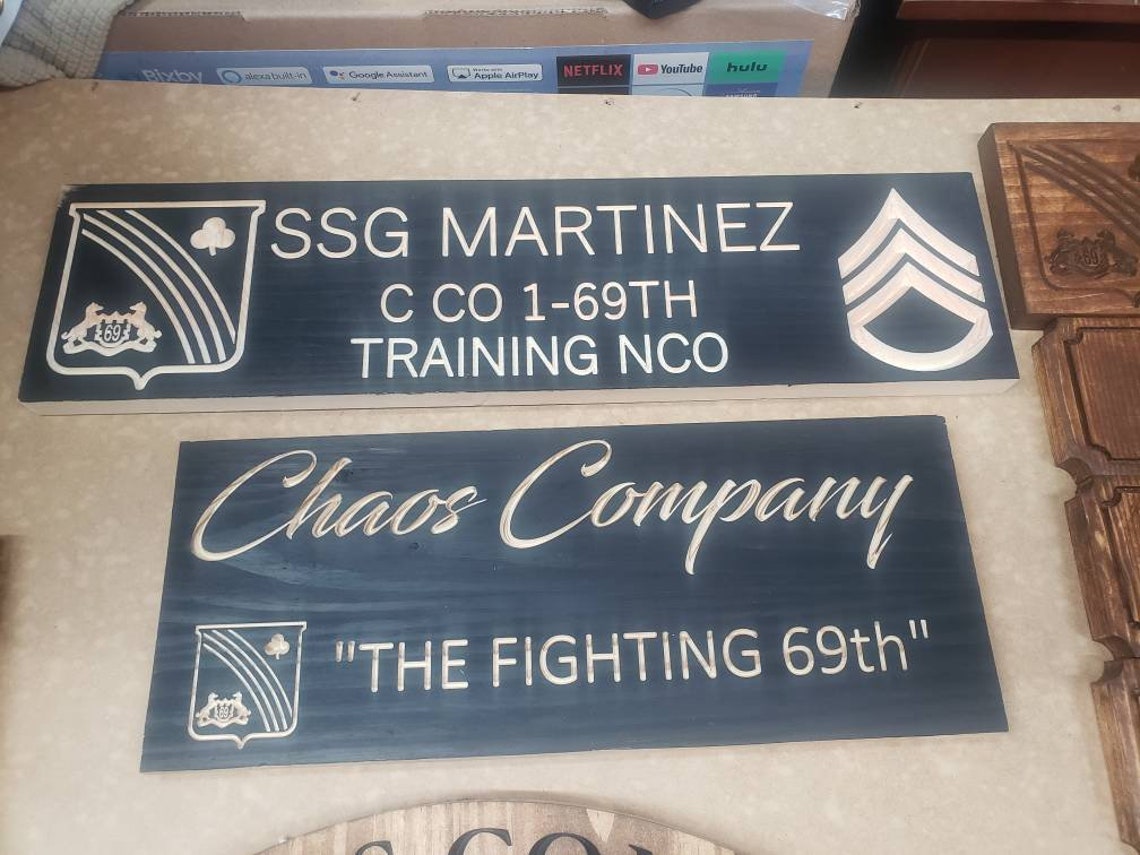 Name Plate Custom Engraved Military Professional office Etsy