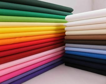 100% Pure Cotton Solid Colour 60 Inch Wide for Quilting Craft Dress