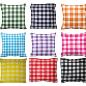 Gingham Kissenbezug 10 "bis 24" Zoll & Make to order