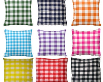 Gingham cushion cover 10" 12" 14" 16" 18" 20" 22" 24 inch & Make to order