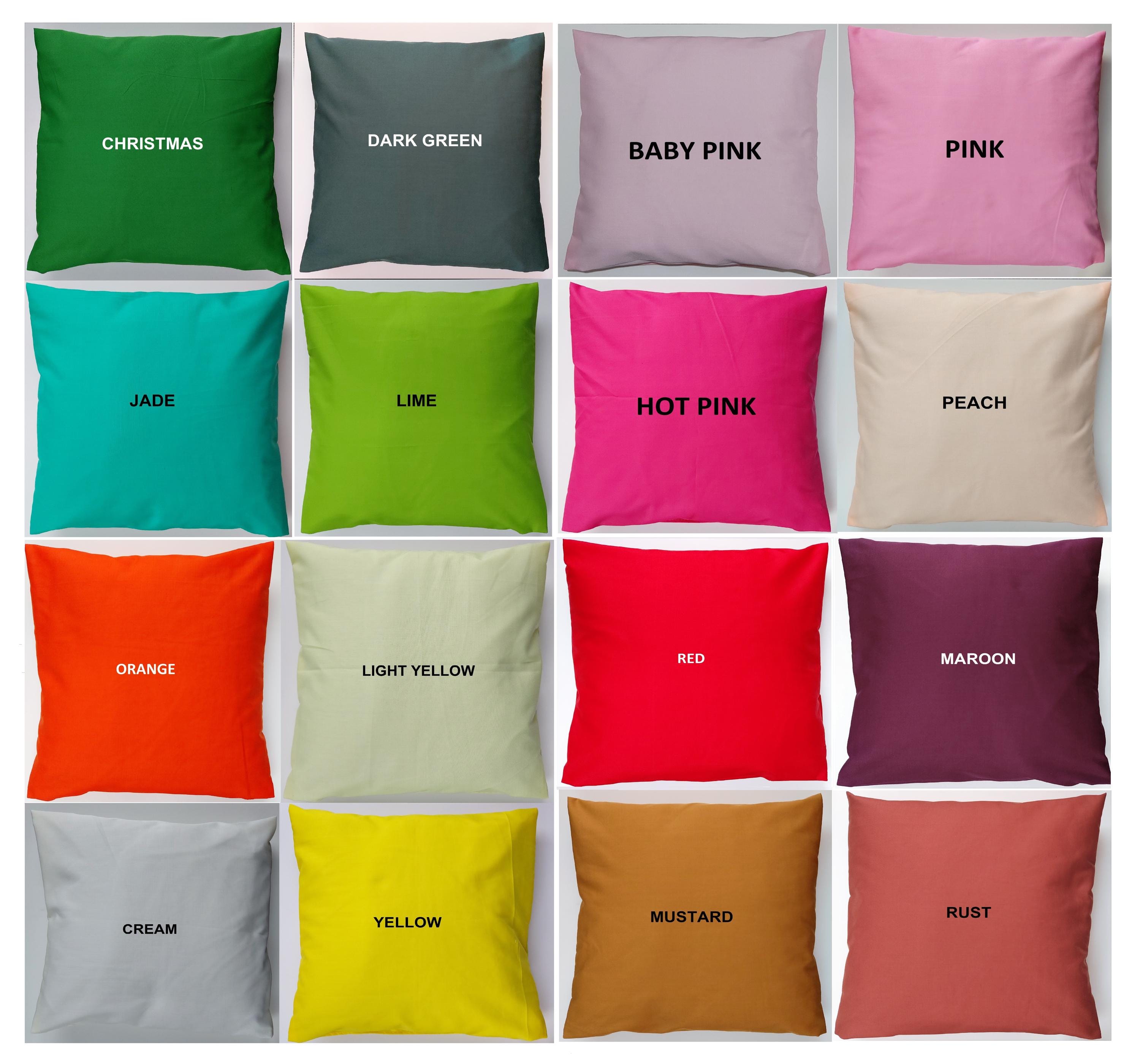 無地ポリコットンクッションカバーは30色以上からお選びいただけます