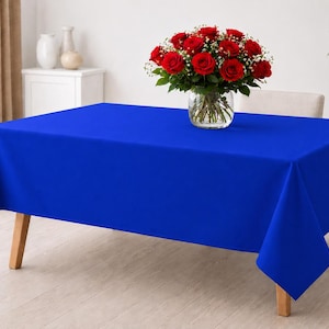 Tablecloth Plain Polycotton Table Covers Square Rectangle Dining table Wedding Party Decoration