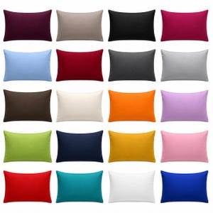 2x Pure Cotton Pillow Cover Case Set Bed Sofa Cushion Cover Pair