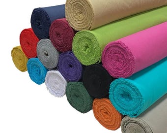 Plain Poly Cotton fabric solid colour width 45"