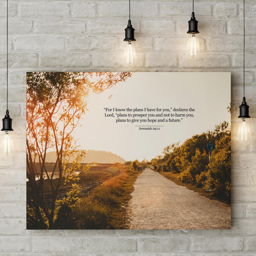 Jeremiah 29:11 Canvas Print | Motivational Bible Verse Wall Art - Etsy