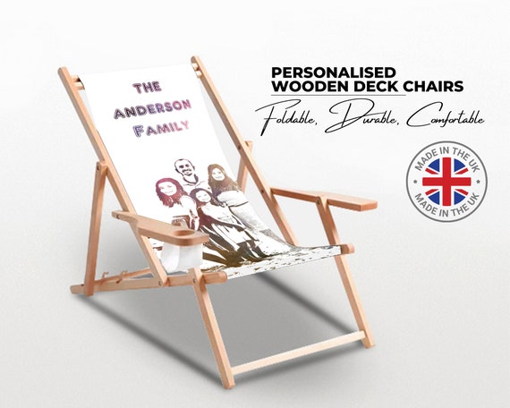 Custom Made Deck Chair – Fully Personalised Wooden Deck Chair or