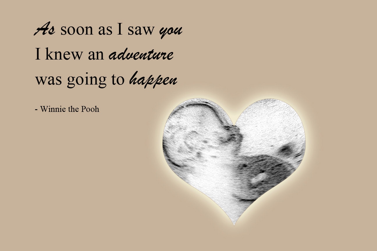 Custom Sonogram Personalized baby quote on a sonogram photo Etsy