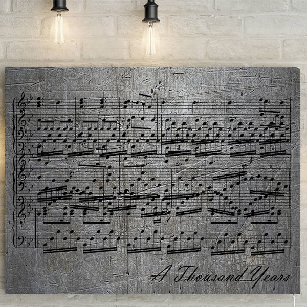 Iron Anniversary Custom Music Sheet - 6th Wedding Anniversary Gift, First Dance/ Wedding Song Music Notes on Canvas