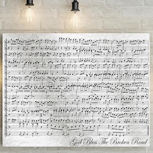 Wool Anniversary Custom Music Sheet - 7th Wedding Anniversary Gift, First Dance/ Wedding Song Music Notes on Custom Canvas
