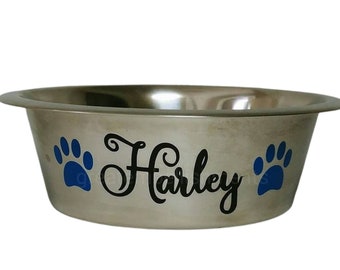 Gift for Dog Parent, Personalized Dog Bowl, Custom Stainless Dog Bowl, Gift for Dog Mom, Gift for Dog Dad, New Puppy Gift, New Dog Gift