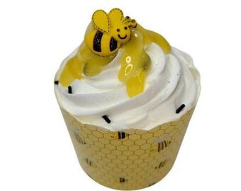 Honey Bee Fake Cupcake, Bee Tiered Tray Decor, Bee Decor, Honey Bee Dessert, Bee Cupcake, Bee Fake Bake, Fake Bee, Fake Bake, Fake Dessert