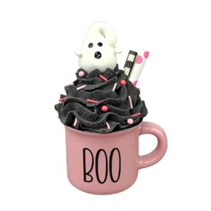 Pink Halloween Decor, Pink Halloween Glam Tiered Tray, Boo Mug, Pink Halloween, Ghost Mug, Pink Halloween Ghost Decoration