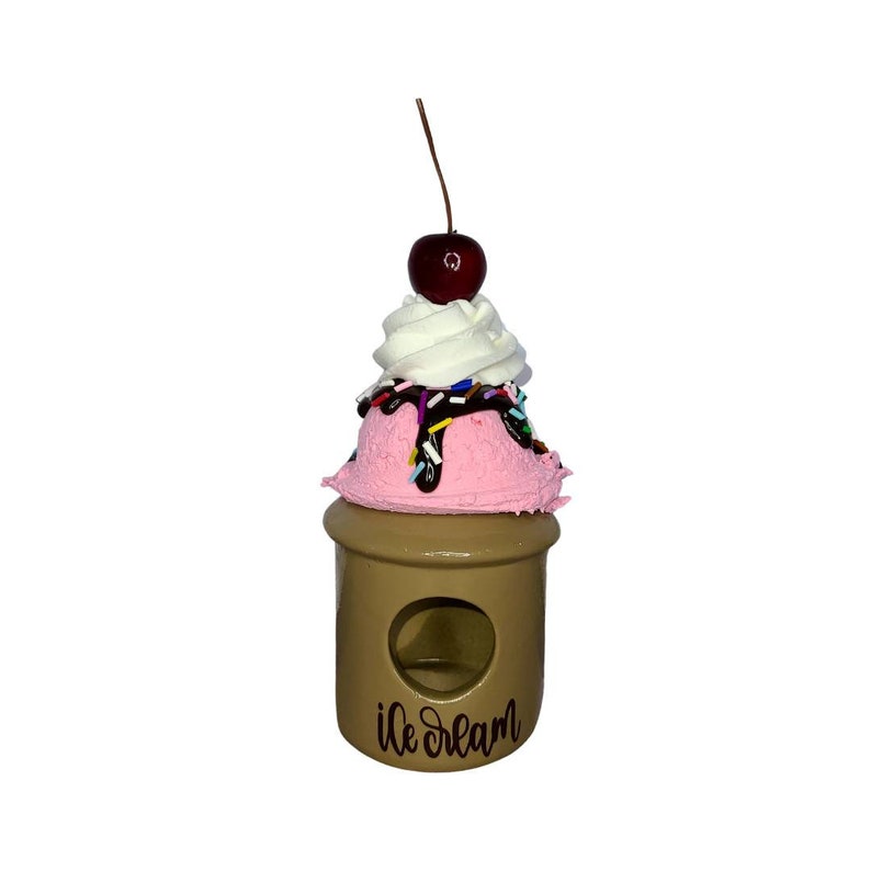 Ceramic Ice Cream Sundae Birdhouse, Tiered Tray Decor - Etsy
