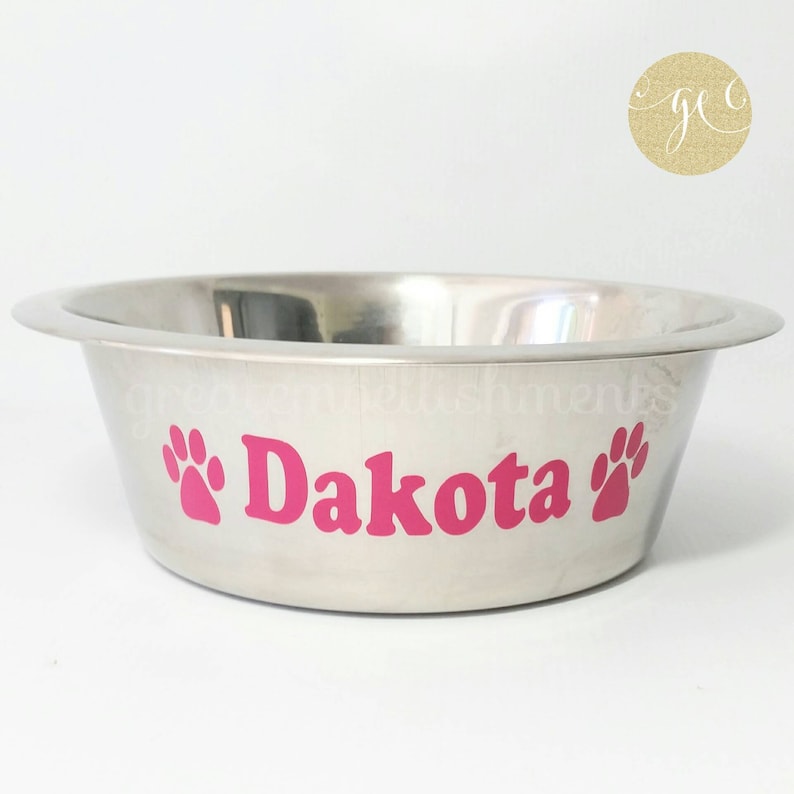 Personalized Dog Bowl Custom Stainless Steel Dog Bowl Etsy