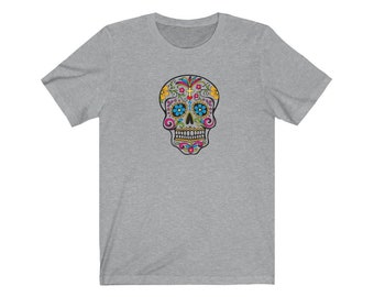 Day of the Dead Tee, Día de Muertos T, Sugar Skull T, Bella Canvas Tee, Halloween Shirt, Unisex Short Sleeve, All Saints Day, All Souls  Day