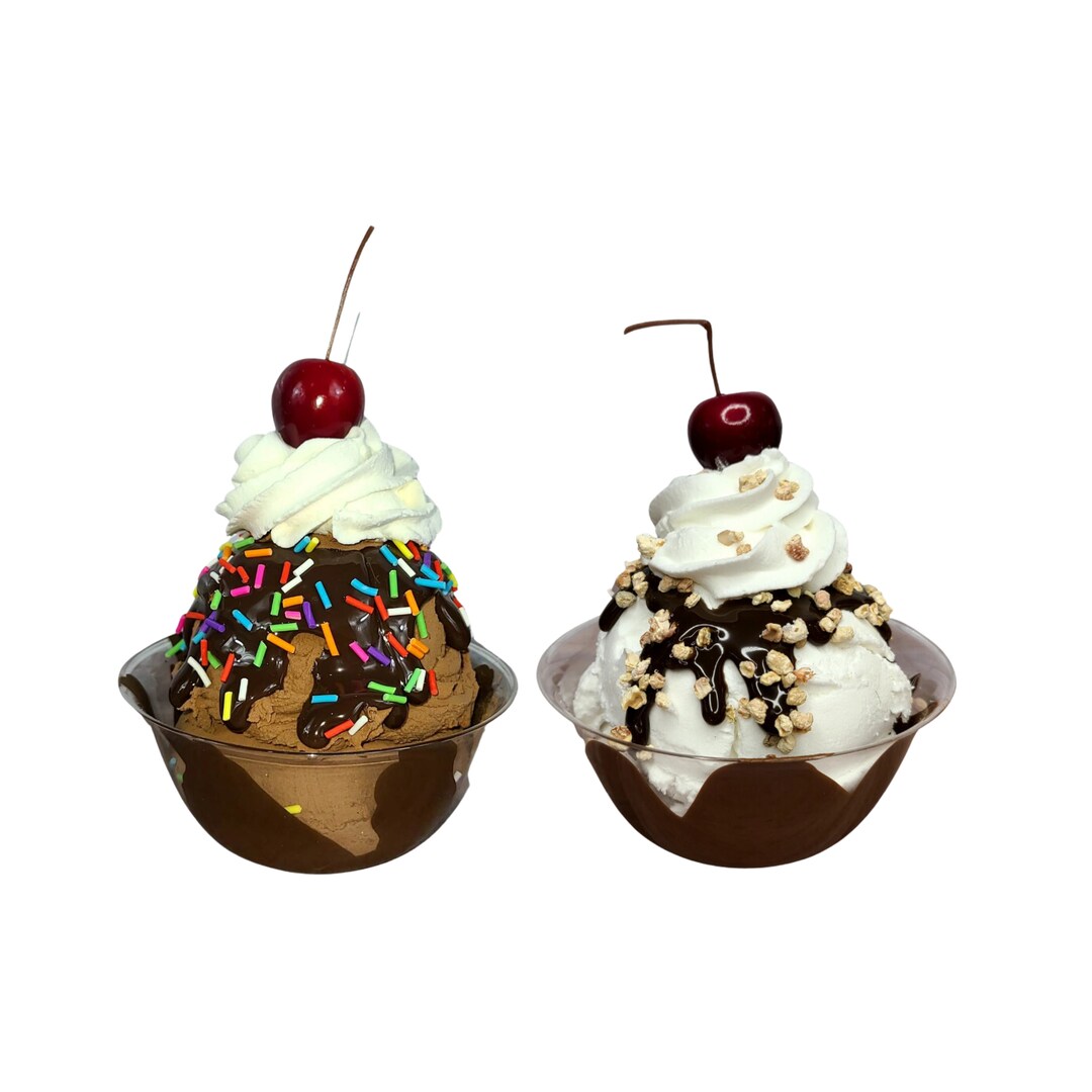 Handmade Fake Ice Cream Sundae Decor | Summer Tiered Tray, Coffee Bar ...