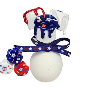 Patriotic Fake Cake Pops for Tiered Tray, Patriotic Decoration, Tiered Tray Decor, Summer Decor, 4th of July Fireworks Decor for Tiered Tray