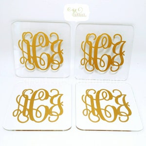 Monogram Acrylic Coaster Set – Artisan Stamp