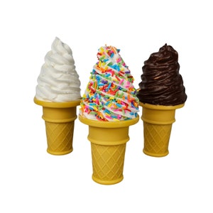 Fake Ice Cream Cone, Soft Serve Ice Cream Cones, Ice Cream Tiered Tray, Summer Tiered Tray Decor, Ice Cream Decor, Ice Cream Party Decor