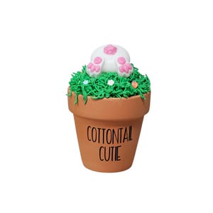 Handmade Easter Bunny Butt Terracotta Pot Decor, Cottontail Cutie Accent