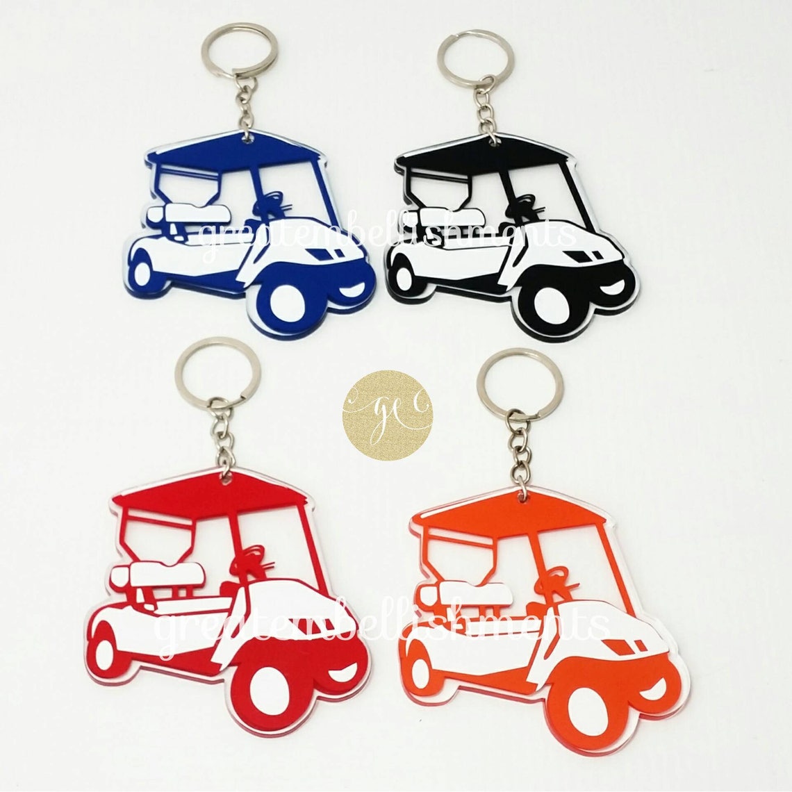 Custom Golf Cart Keychain Golf Cart Keychain Personalized Etsy