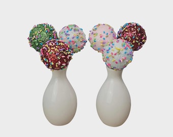 Fake Sprinkles Cake Pop -  Choice of Traditional or Pastels Colors - Set of 3  - Birthday Gift