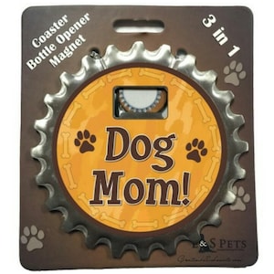 Dog Drink Coasters - 3 in 1, Dog Mom Gift, Keep Calm and Hug A Dog, Dog Dad Gift, New Puppy, Dog Magnet, Dog Mom Bottle Opener