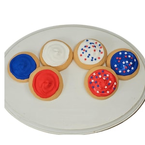 Patriotic Fake Cookies, Handmade Patriotic Cookie, Patriotic Tiered Tray Decor, Fake 4th of July Dessert, 4th of July Home Decor