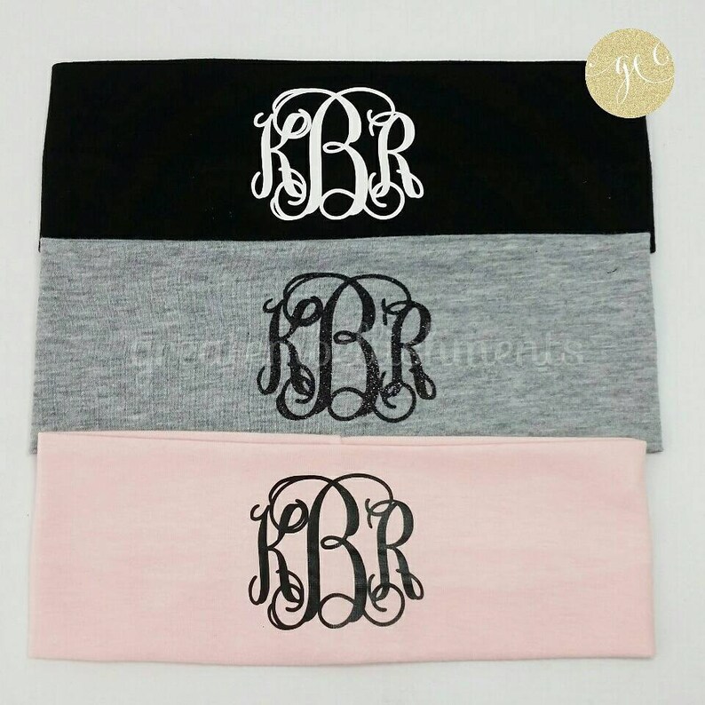 Monogram Headband Personalized Headband Monogram Etsy