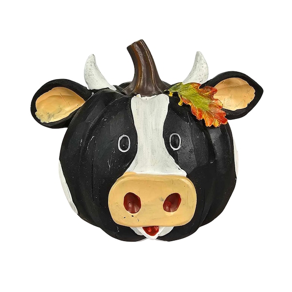 Vaca de calabaza de cerámica de otoño: bandeja escalonada para decorar Acción de Gracias