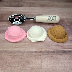 Set of 3 Fake Ice Cream Scoops ONLY for Summer Party Decor, Summer ...
