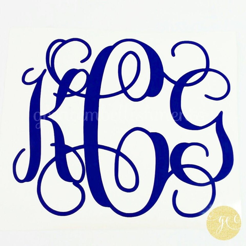Custom Monogram Boot Decal: Personalized Vinyl Decals immagine 7