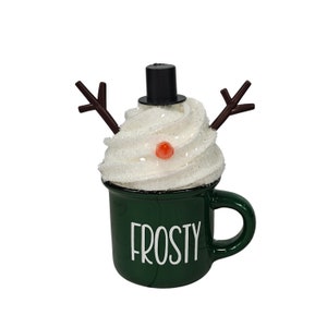 Snowman Mug, Winter Tiered Tray Decor, Melting Snowman Mug, Snowman Christmas Mug, Winter Snow Mug