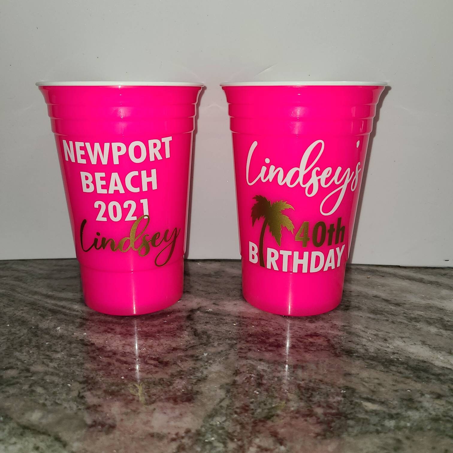 personalized reusable plastic cups