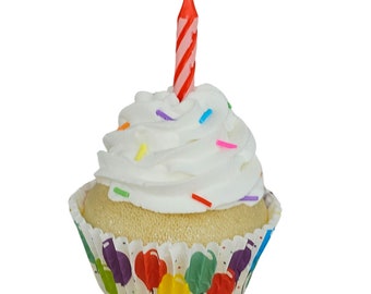 Handmade Birthday Fake Cupcake: Tiered Tray Decor