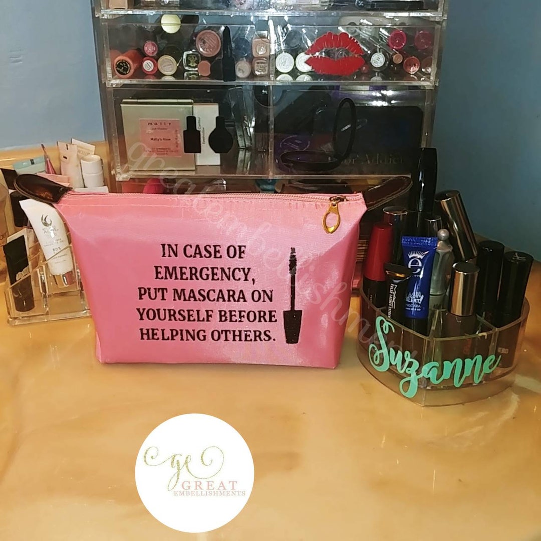 Cosmetic Personalized Bag for Mom, Monogram Make up Bag, Teacher Gift